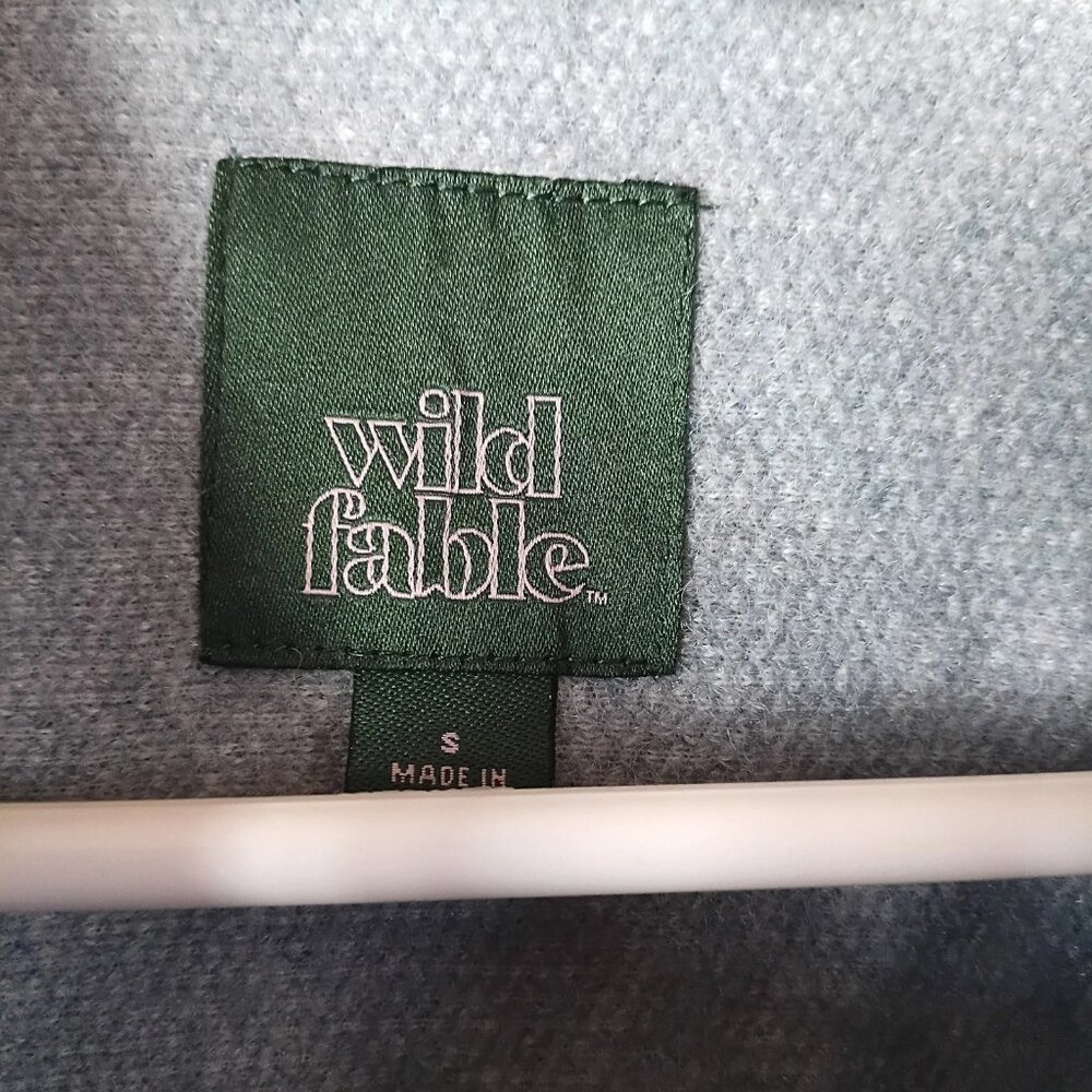 Wild Fable Light Blue Abstract Fleece Shacket Jacket Snap Front Women’s Size S - Picture 4 of 5